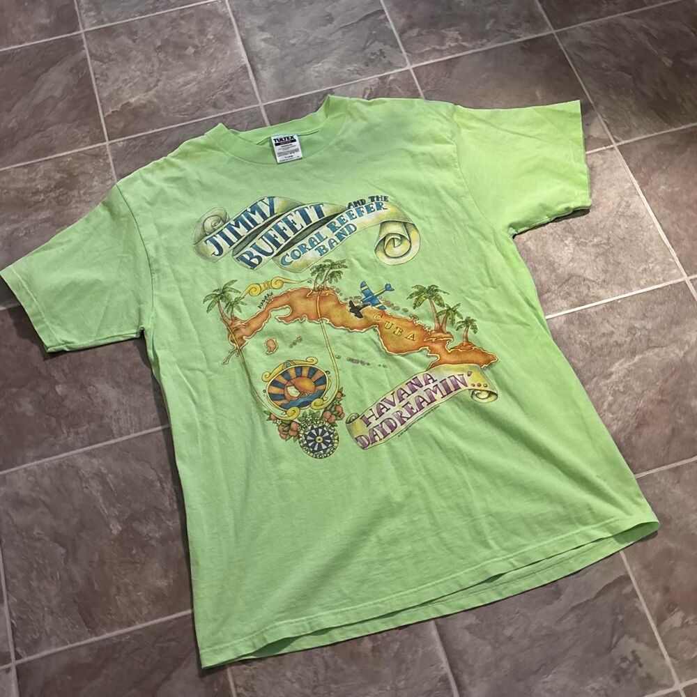Vintage 1997Jimmy Buffett “JIMMY BUFFETT' and 'HAVANA DREAMIN” band tee, sz XL